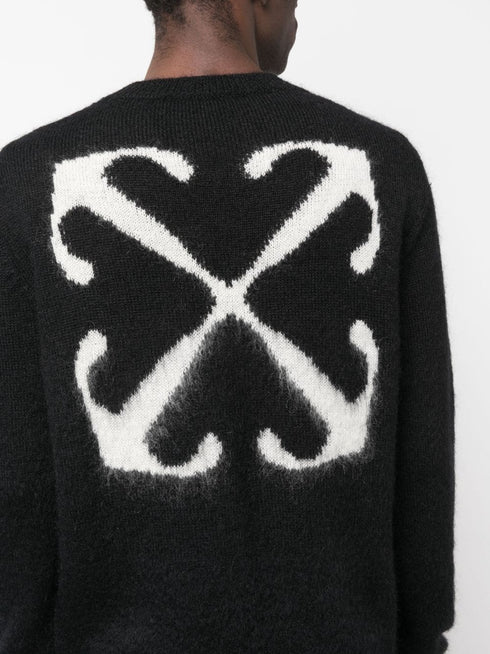 Arrow intarsia crew-neck jumper